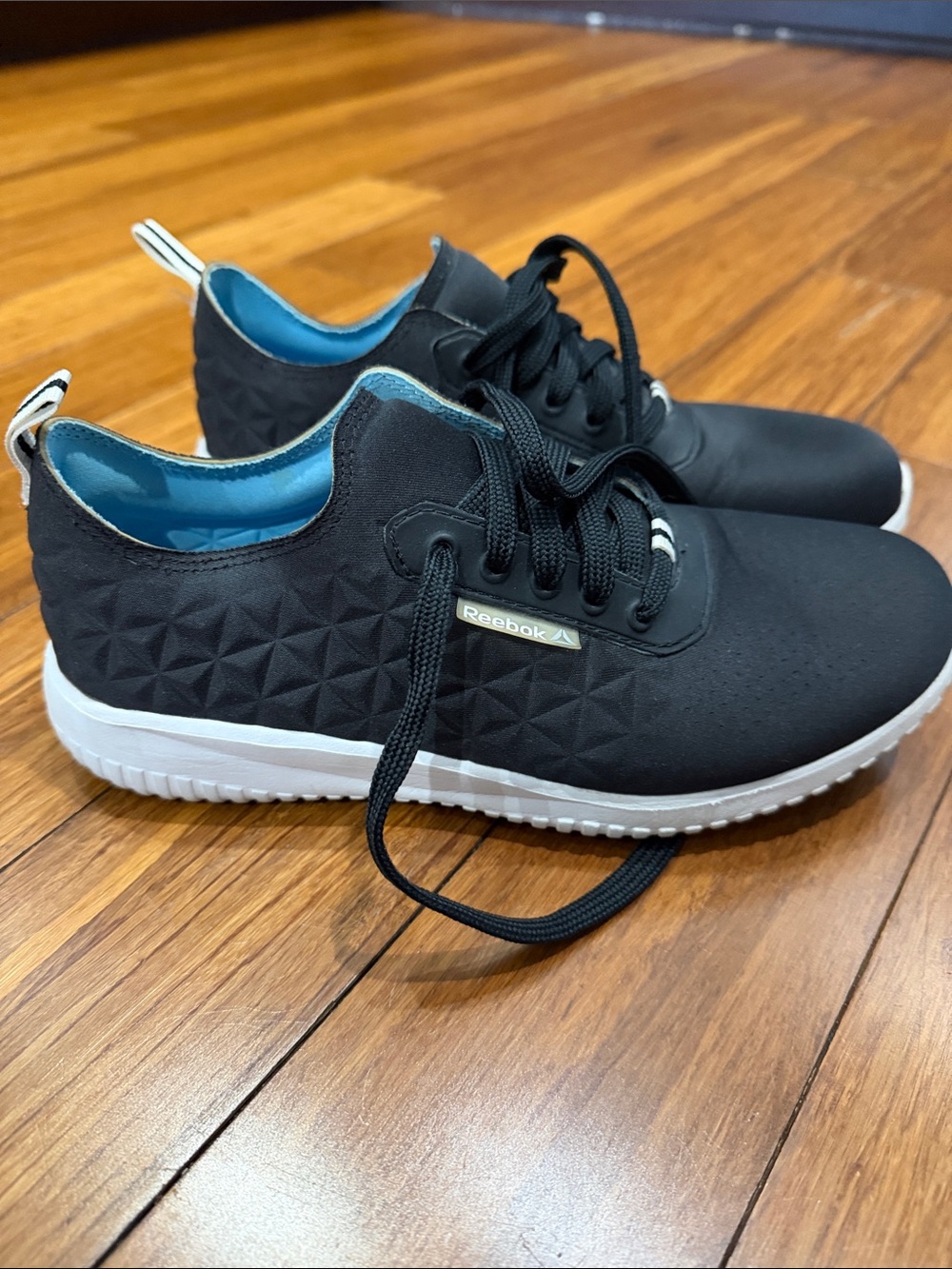 Reebok Black and Blue Women's Sneakers